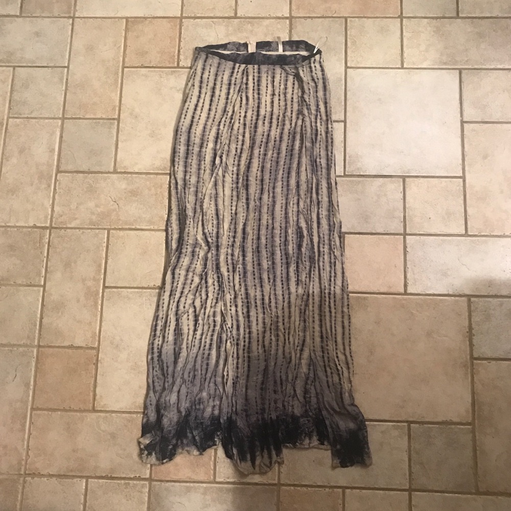 BLUE/ nude flow festival pants with leg slits